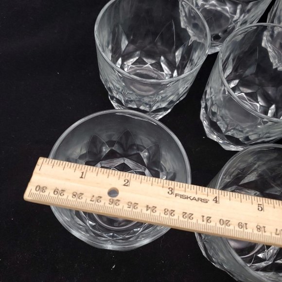 Vtg Arcoroc Arques France Crystal Whiskey Rocks Low Ball Glasses Set 8pc 10.5 oz - Picture 8 of 8
